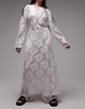 Topshop maxi lace beach dress in white