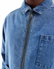 Another Influence zip-up denim shacket in blue