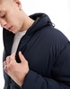 Brave Soul padded jacket with hood in navy