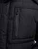Brave Soul longline puffer jacket with detachable hood in black
