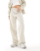 Stradivarius Petite tailored straight leg pants in mushroom