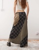 Reclaimed Vintage midi skirt in mixed plaid