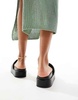 ASOS DESIGN Festival flatform sandals in black
