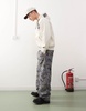 Aape by A Bathing Ape logo zip up hoodie in beige