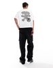 ASOS DESIGN oversized boxy T-shirt with back print in white