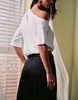 ASOS DESIGN tailored barrel pants with tie belt in black