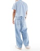 Bershka skater jeans in authentic blue