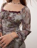 Miss Selfridge floral print tie detail mini dress