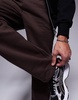 ASOS DESIGN premium heavyweight straight leg sweatpants in dark brown