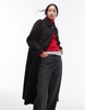 ARKET oversized midi coat in black