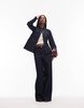 ARKET denim shacket with contrast thread front patch pockets in rinse wash indigo
