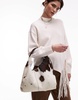& Other Stories small leather tote bag in hairy brown cow print