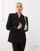 Weekday Edgar fitted blazer in black