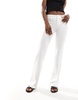 Bershka tailored flared pants in off white
