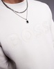 BOSS Green salbo sweatshirt in beige