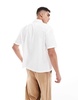 Bershka linen look shirt in white - part of a set