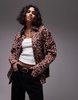 & Other Stories oversized shacket in leopard print