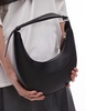 Mango rounded shoulder bag in black