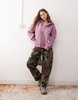 COLLUSION zip through graphic hoodie