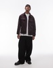 AllSaints Castleford cord jacket in deep purple
