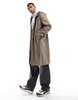 ASOS DESIGN rubberized rain jacket in mushroom