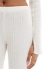 Bershka textured knit pants in ecru - part of a set