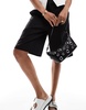ASOS DESIGN scoop shoulder bag with studded eyelets in black