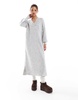 Vero Moda oversized soft ribbed sweater dress in light gray melange