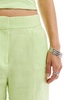 Mango linen mix pants in lime green - part of a set