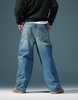 ASOS DESIGN super baggy carpenter jeans with tint in mid wash blue