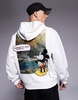 ASOS DESIGN Disney unisex oversized hoodie with Mickey print in off-white