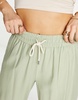Stradivarius crinkle pull on wide leg pants in khaki
