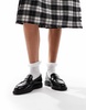 ALDO Lededanten loafers in black leather croc