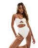 South Beach cut out underwire swimsuit in coconut