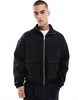 Bershka harrington tailored jacket in black