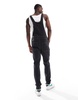 ASOS DESIGN skinny fit denim overalls in black