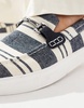 ASOS DESIGN loafers in navy stripe
