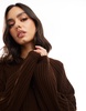 ASOS DESIGN knit raglan cardigan in chocolate