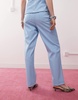 Amy Lynn Lupe faux leather straight leg pants in pale blue - part of a set