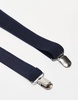 ASOS DESIGN suspenders set in navy