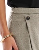 Vero Moda wrap mini skirt in beige herringbone tweed - part of a set