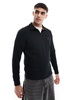 BOSS Orange Zetrust half zip sweatshirt in black