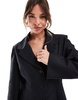 ASOS DESIGN cinch blazer dress in black