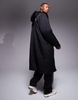 ASOS DESIGN padded longline parka jacket in black