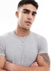 Bershka slim fit ribbed T-shirt in gray