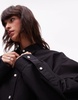 ARKET oversized structured shirt with batwing sleeves in black