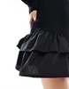 Miss Selfridge high neck poplin ruffle hem mini dress