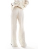 4th & Reckless textured high waist beach pants in beige - part of a set