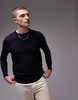 ARKET merino wool sweater with crew neck in dark blue