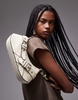 Topshop Saira buckle shoulder bag in lemon